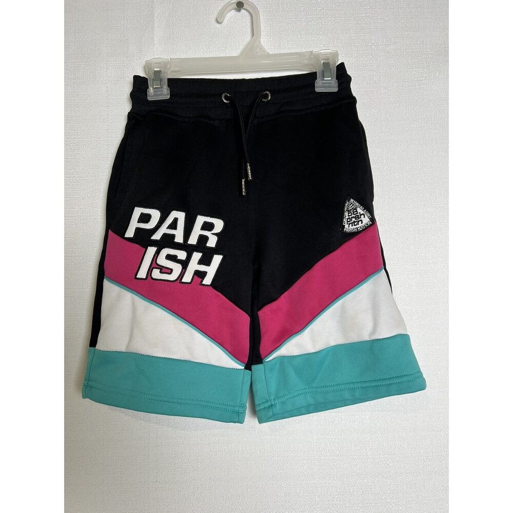 Parish Color Block Sweat Shorts Size L (6) Great For The Active Kid.